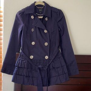 Express Navy Blue light coat  very good condition